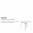Bowery Hill Metal White Dining Table Square Indoor-Outdoor 31.5