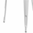 Bowery Hill Metal White Dining Table Square Indoor-Outdoor 31.5