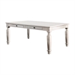 Bowery Hill 4-Drawer Transitional Wood Dining Table in Antique White