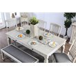 Bowery Hill 4-Drawer Transitional Wood Dining Table in Antique White