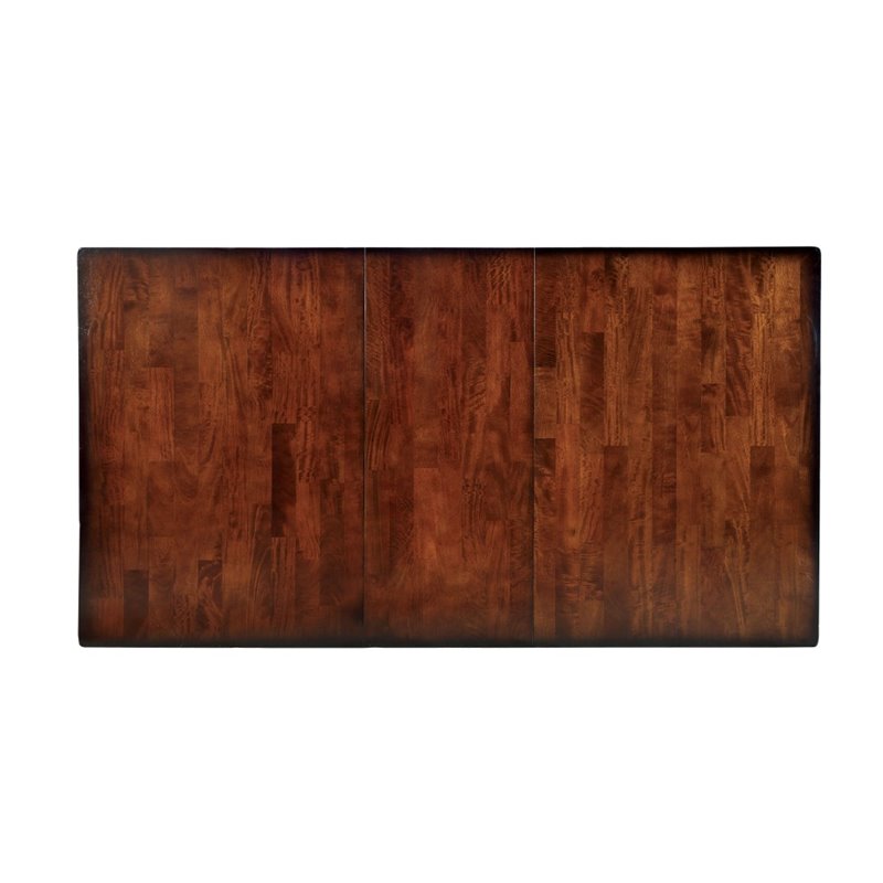 Bowery Hill Wood Extendable Dining Table in Dark Cherry