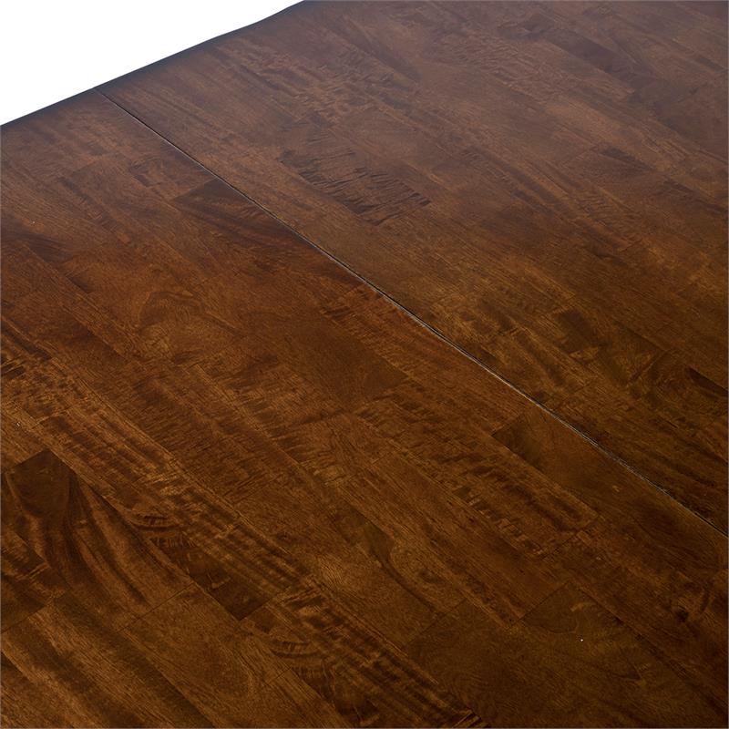 Bowery Hill Wood Extendable Dining Table in Dark Cherry