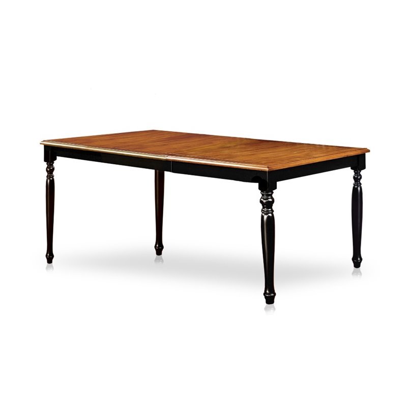 Bowery Hill Wood Extendable Dining Table in Black