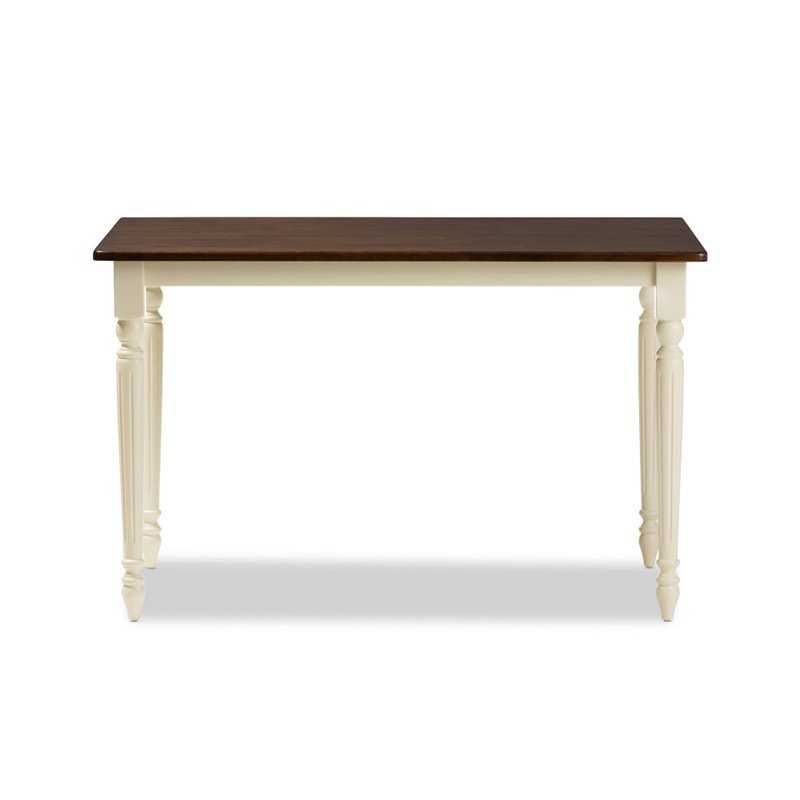 Bowery Hill Cottage Dining Table in Brown and Cream