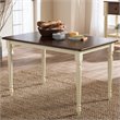 Bowery Hill Cottage Dining Table in Brown and Cream