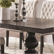 Bowery Hill Hardwood Antique Noir Dining Table Rectangular Extendable 123