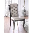 Bowery Hill Solid Wood Gray Dining Set Rectangular Expandable 84