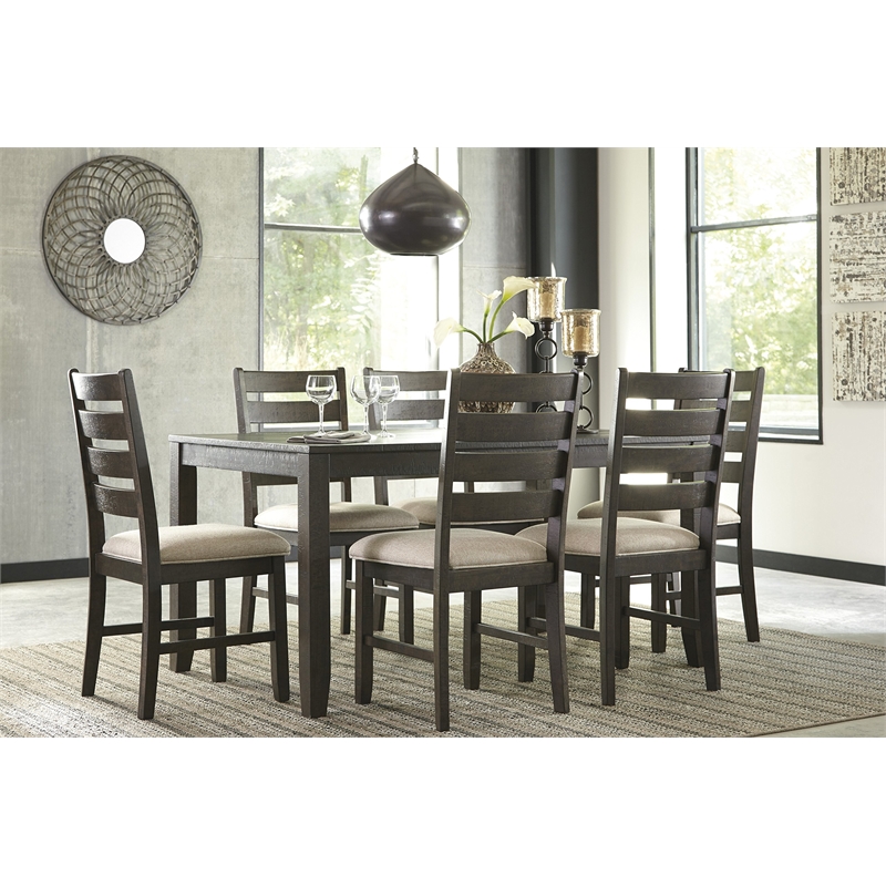 Bowery Hill 7 Piece Dining Table Set in Brown