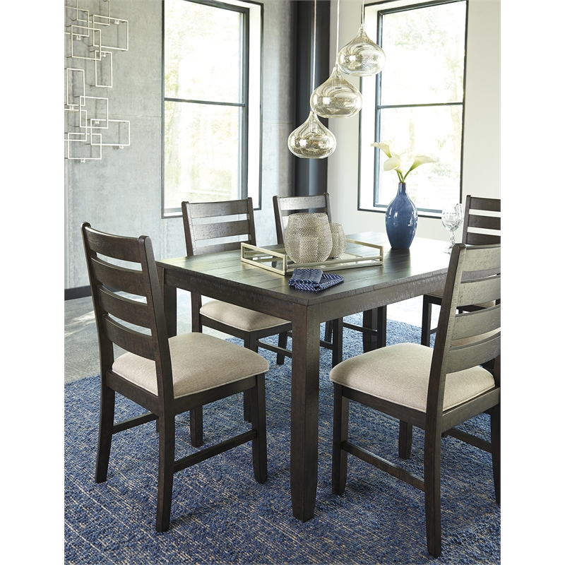 Bowery Hill 7 Piece Dining Table Set in Brown