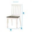 Bowery Hill MDF Acacia Veneer Two-Tone Dining Set Rectangular Plank Effect Top 80