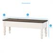 Bowery Hill MDF Acacia Veneer Two-Tone Dining Set Rectangular Plank Effect Top 80