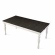 Bowery Hill MDF Acacia Veneer Two-Tone Dining Set Rectangular Plank Effect Top 80