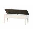 Bowery Hill MDF Acacia Veneer Two-Tone Dining Set Rectangular Plank Effect Top 80