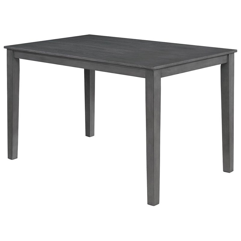 Bowery Hill Wood 7 Piece Counter Height Set in Weathered Gray