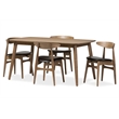 Bowery Hill 5 Piece Dining Set in Light Brown