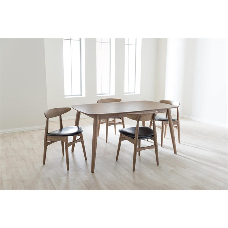 Bowery Hill 5 Piece Dining Set in Light Brown