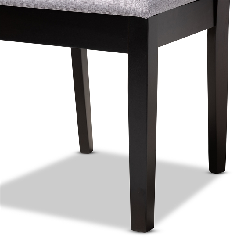 Bowery Hill Rubberwood Espresso Brown Dining Chairs Set of 4 Unassembled