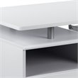 Bowery Hill 3-Drawers Pedestal Computer Desk in White