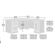 Bowery Hill Engineered Wood Split Oak Computer Desk L-Shaped 68.74