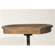 Bowery Hill Wooden Distressed Walnut Bar Stool Adjustable Swivel Backless Unassembled