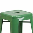 Bowery Hill Metal Green Counter Stool Backless Indoor Outdoor 24