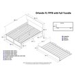 Bowery Hill Full Wood Platform Bed with Footboard and Full Trundle in Walnut