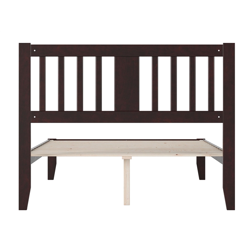 Bowery Hill Twin XL Solid Wood Spindle Platform Bed in White