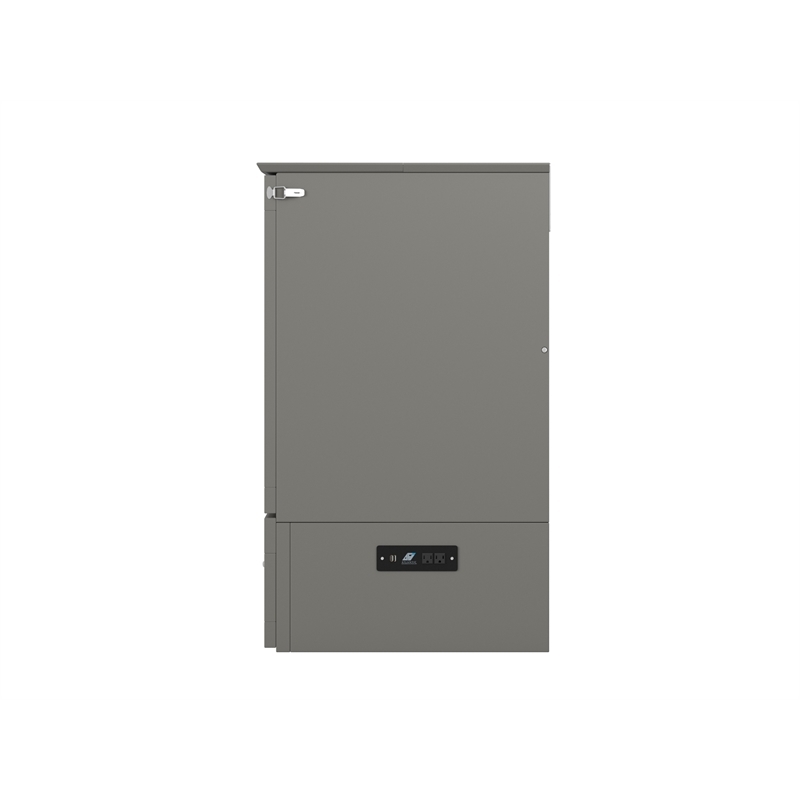 Bowery Hill Modern Wood Twin XL Murphy Bed Chest with Mattress in Gray