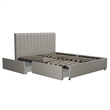 Bowery Hill Upholstered Full Bed with Storage Drawers