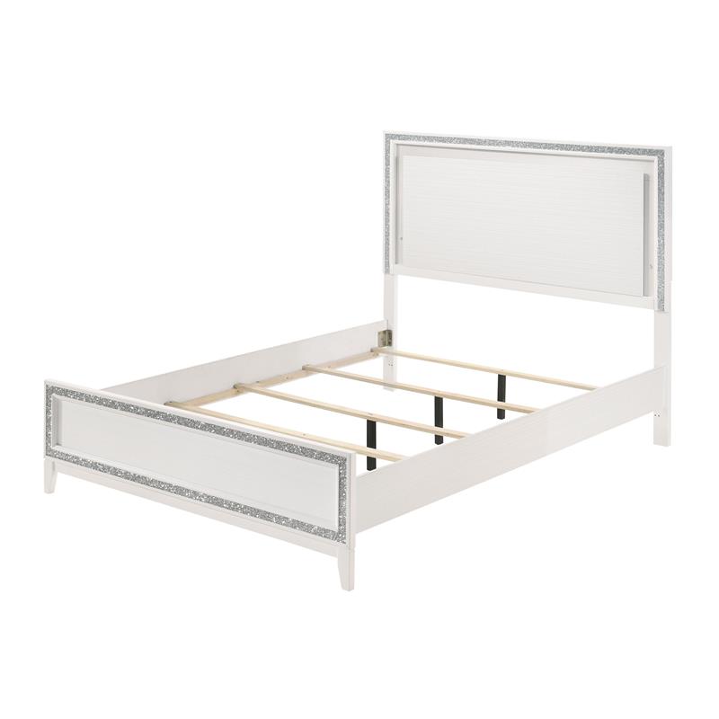 Bowery Hill King Bed in LED and White Finish