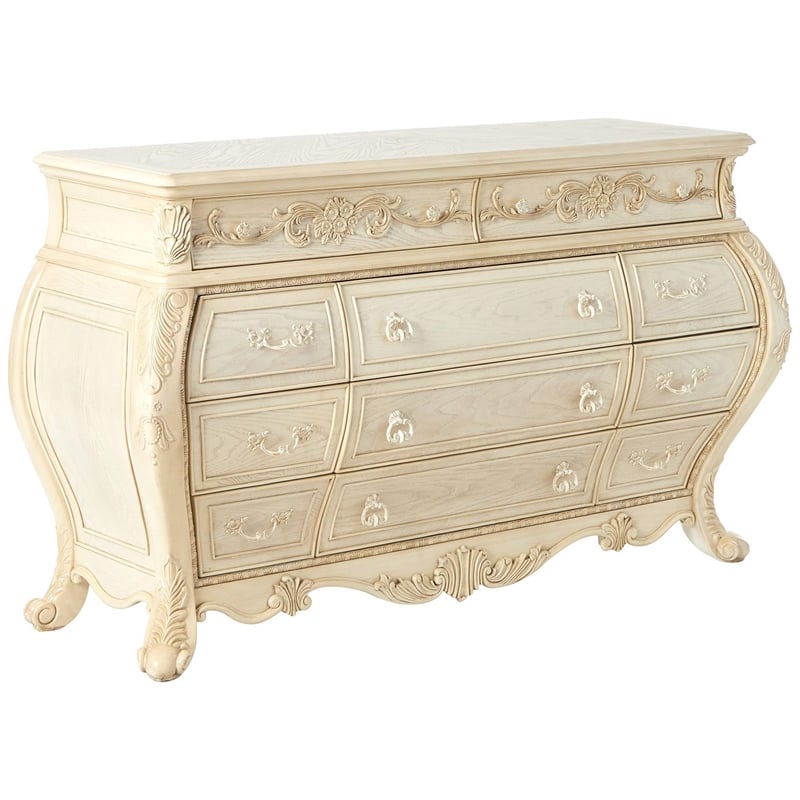 Bowery Hill 11 Drawers Dresser in Antique White