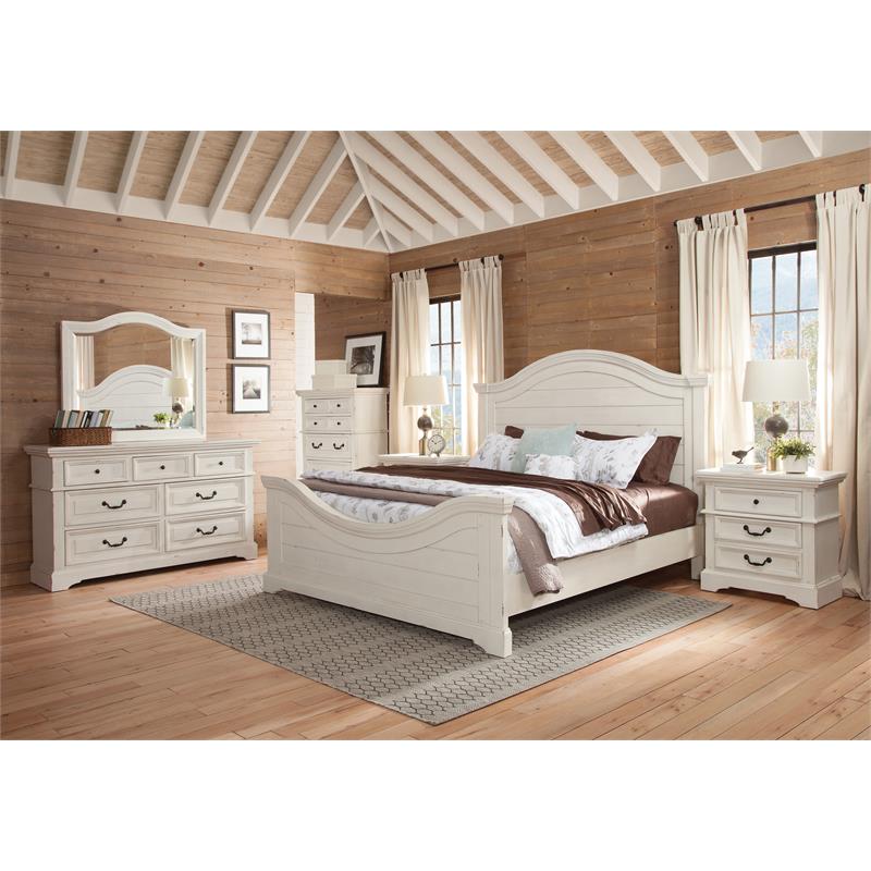 Bowery Hill White Dresser and Mirror