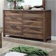 Bowery Hill Wood 6-Drawer Dresser in Rustic Natural Tone