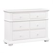 Bowery Hill Mid-Century 6 Drawer Wood Dresser in White
