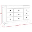 Bowery Hill Solid Wood 12-Drawers Bedroom Dresser in Cherry