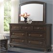 Bowery Hill Wood 7-Drawers Bedroom Dresser and Mirror Set in Walnut