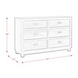 Bowery Hill 6 Drawer Dresser in Walnut
