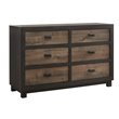 Bowery Hill 6 Drawer Dresser in Walnut