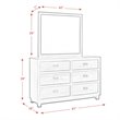 Bowery Hill Wood 6-Drawers Bedroom Dresser with Mirror Set in Walnut/Chocolate