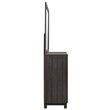 Bowery Hill Wood 6-Drawers Bedroom Dresser with Mirror Set in Walnut/Chocolate