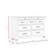 Bowery Hill Wood Off White Dresser Rectangular Anti-Tipping 38