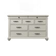 Bowery Hill Wood Off White Dresser Rectangular Anti-Tipping 38