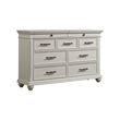 Bowery Hill Wood Off White Dresser Rectangular Anti-Tipping 38