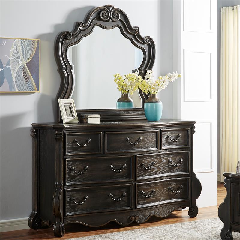 Bowery Hill Multi-step Molasses Wood 7-drawer Dresser