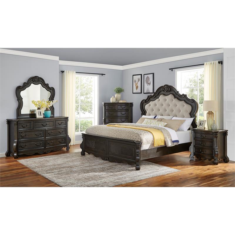 Bowery Hill Multi-step Molasses Wood 7-drawer Dresser and Mirror