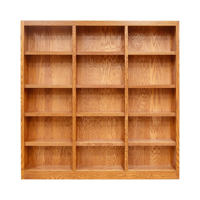Bowery Hill Wood Dry Oak Bookcase Rectangular 72