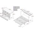 Bowery Hill Queen Traditional Solid Wood Murphy Bed Chest with Mattress in Gray