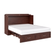 Bowery Hill Traditional Solid Wood Bed Chest with Mattress in Walnut