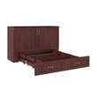 Bowery Hill Traditional Solid Wood Bed Chest with Mattress in Walnut