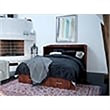 Bowery Hill Traditional Solid Wood Bed Chest with Mattress in Walnut